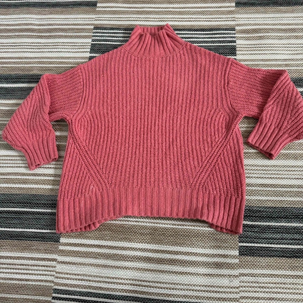 Maeve by Anthropologie Women's Sweater Ribbed Mock Neck Long Sleeve Size Small
